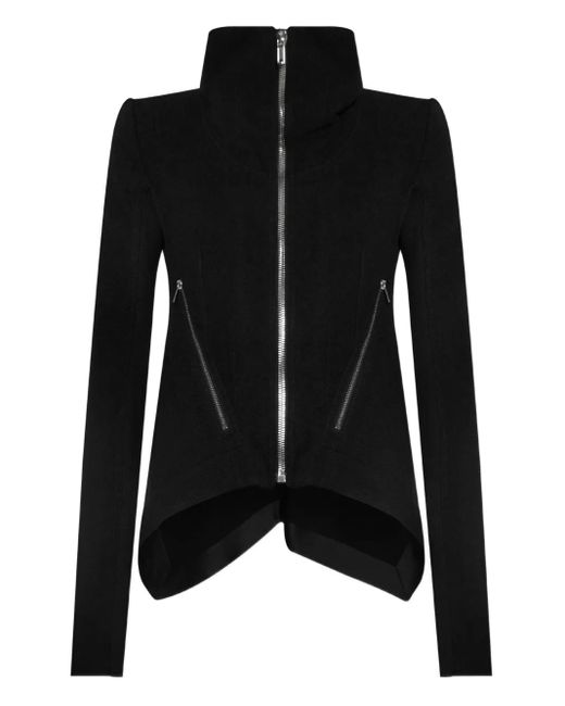Chaqueta con cuello alto Rick Owens de color Black