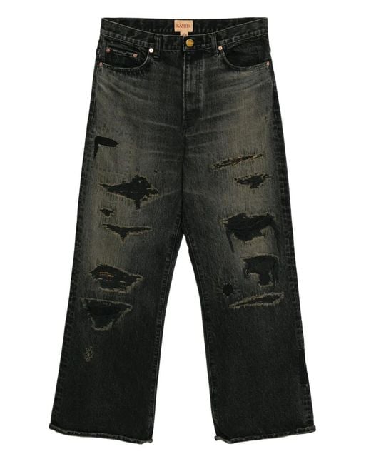 KAMIYA Gray Distressed Denim Jeans for men