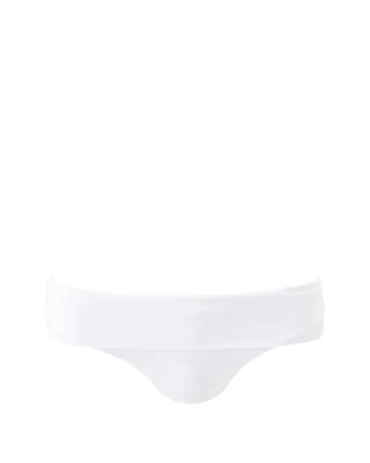 Melissa Odabash White Brussels Draped Bikini Bottoms