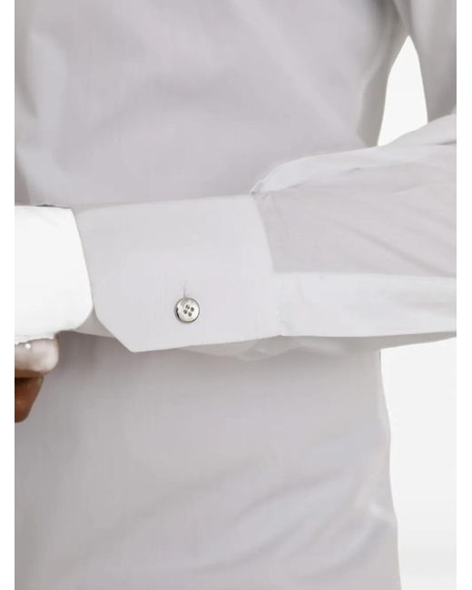 Dolce & Gabbana White Martini Long-Sleeve Shirt for men