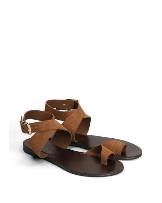 NICOLAS LAINAS Brown Sandales À Bride Orteil