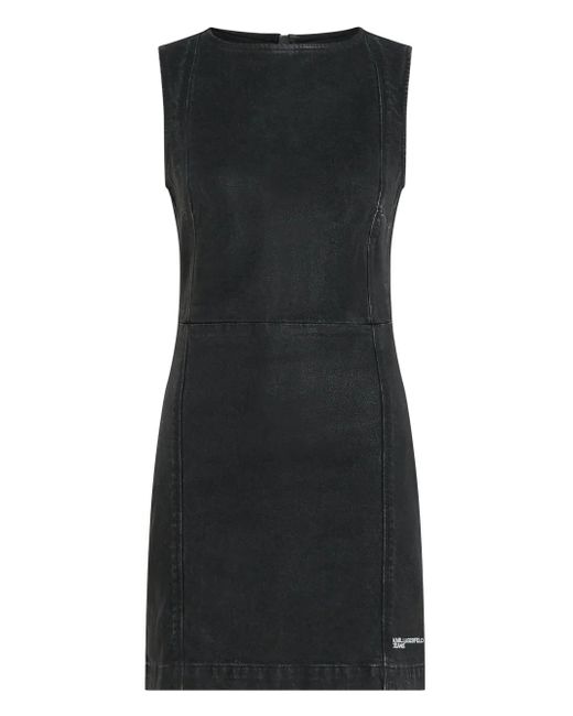 Karl Lagerfeld Gecoate Denim Jurk in het Black