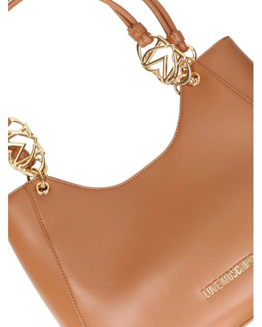 Love Moschino Brown Jewel Tote Bag