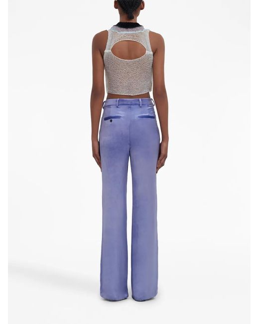 Marni Blue Straight-Leg Trousers