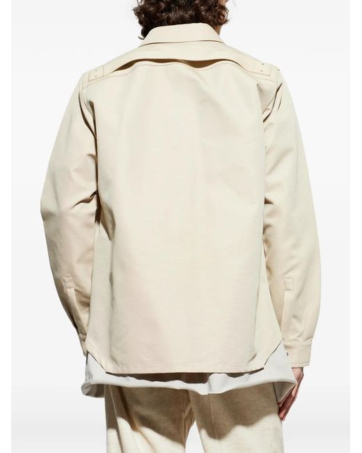 Rick Owens White Buttoned Shirt Jacket for men