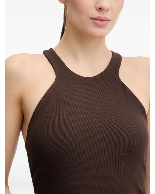 Guess Black Racerback Ribbed Top