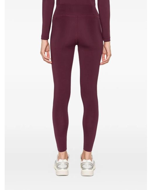 Autry Purple Logo-Print Leggings