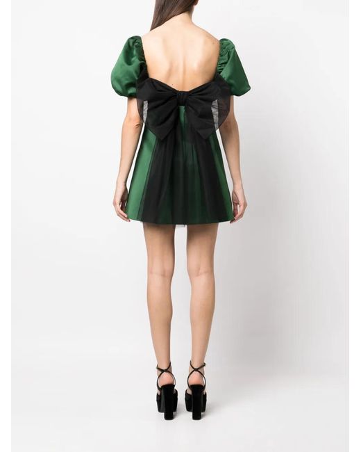 Viktor & Rolf Green Bow-Detail Minidress