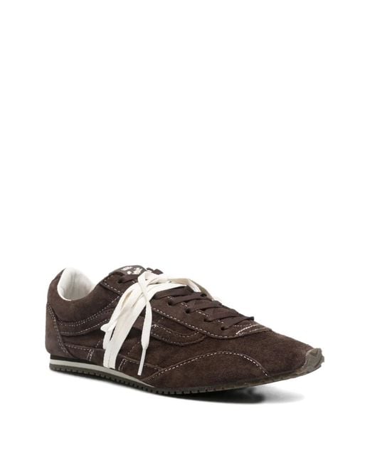 Vans Brown Stitched Sneakers