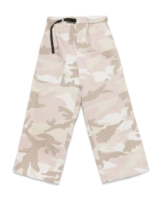 Pantaloni Con Stampa Camouflage di White Sand in White