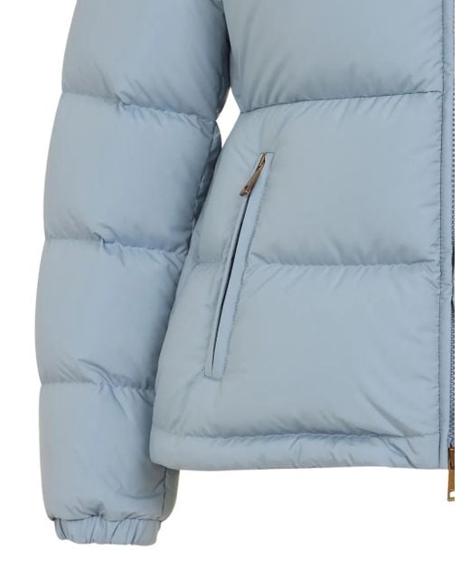 Moncler Dourbe Donsjack Met Hoge Hals in het Blue