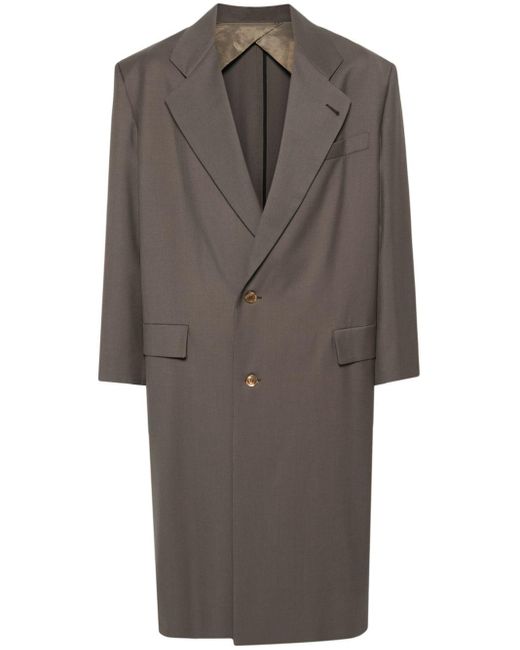 Magliano Gray Wool Maxi Coat for men