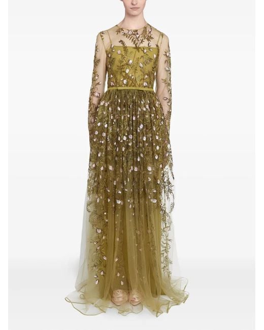 Giambattista Valli Metallic Besticktes Tüllkleid