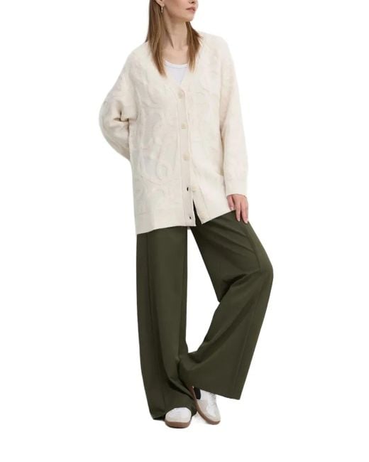 Desigual Natural Textured Button Cardigan
