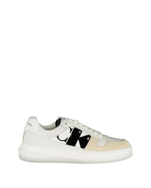 Calvin Klein White Monogram Sneakers