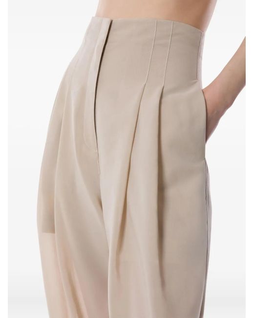 Pantaloni Taglio A Carota Con Cuciture di Philosophy Di Lorenzo Serafini in White