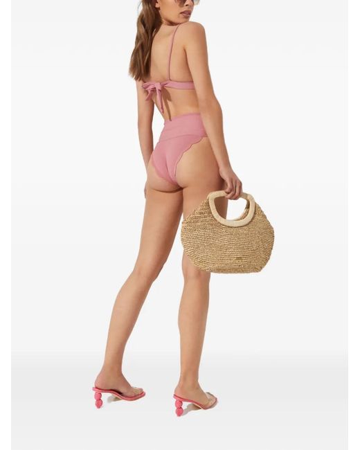 Marysia Swim Purple Santa Clara Scalloped Bikini Bottom