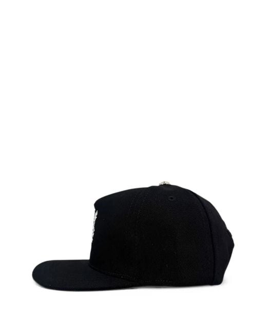 Chrome Hearts Black Embroidered Vine Dagger Baseball Hat for men