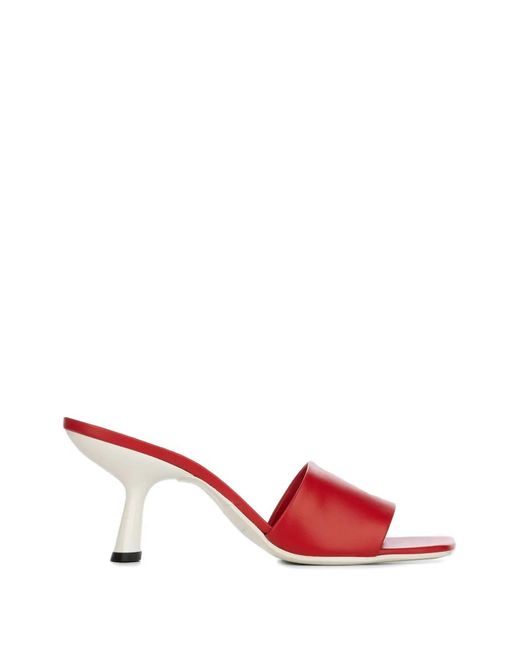 Vicini Pink Leather Heeled Sandals