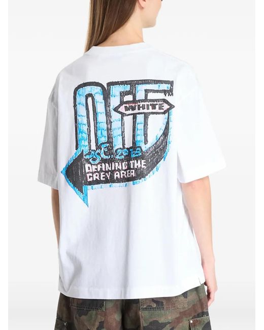 Off-White c/o Virgil Abloh White Graphic-Print Short-Sleeve T-Shirt