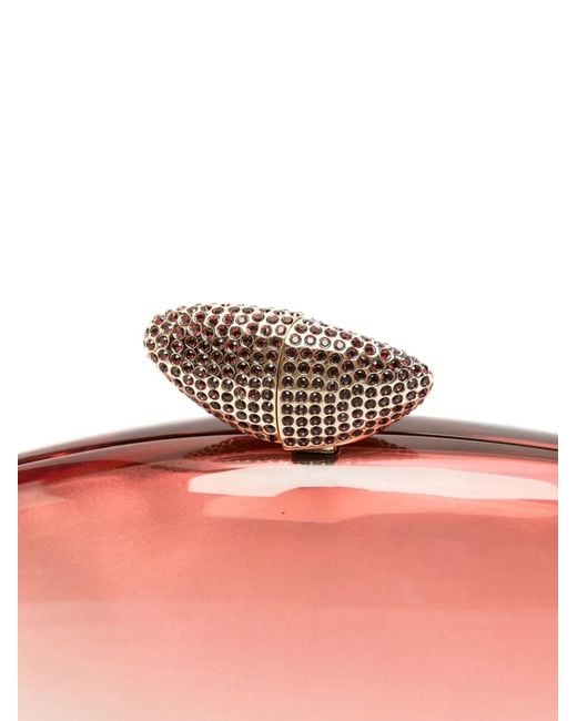Benedetta Bruzziches Pink Crystal-Embellished Ombré Clutch Bag