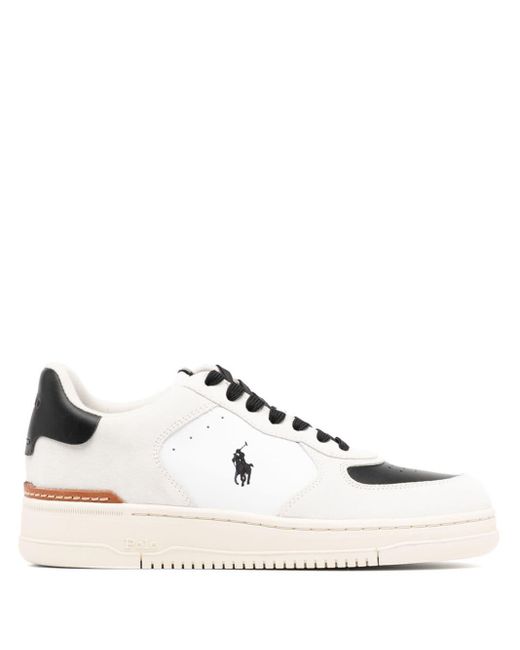 Polo Ralph Lauren White Masters Court Leather Trainers for men