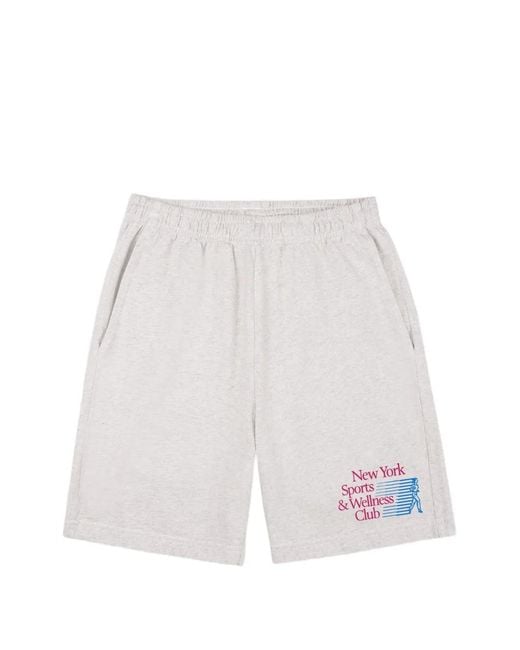 Sporty & Rich White Ny Motion Shorts