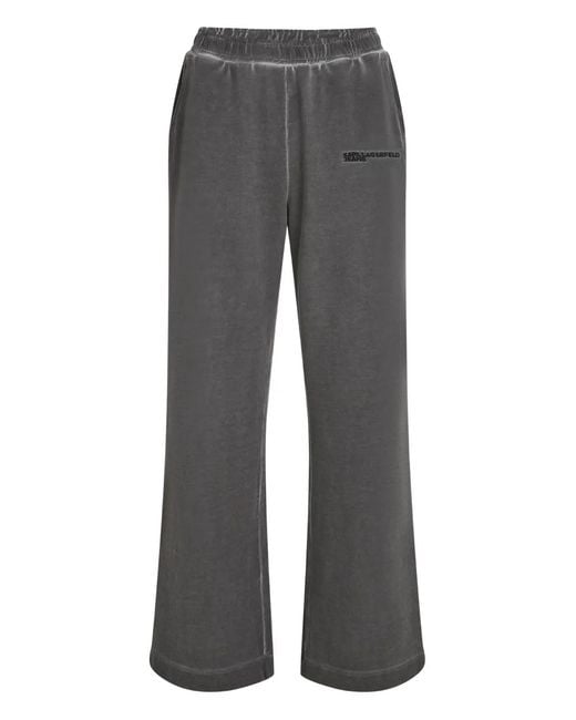 Karl Lagerfeld Gray Washed Track Pants