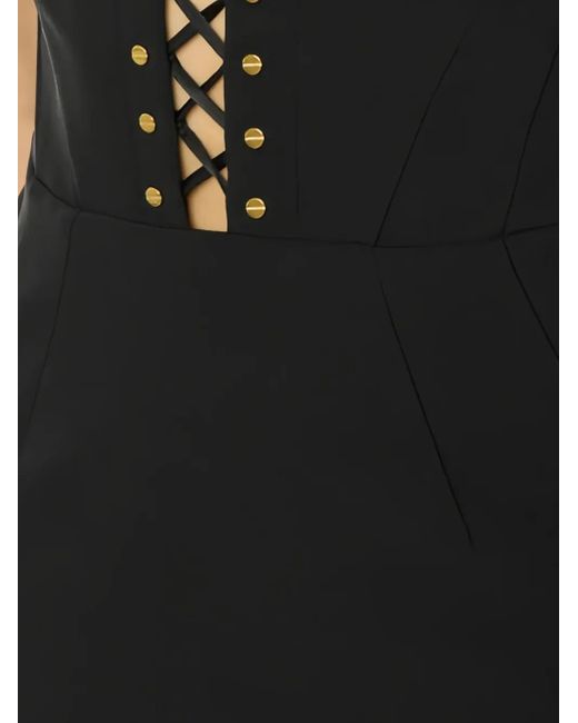 Vestido corto con botones cruzados Elisabetta Franchi de color Black