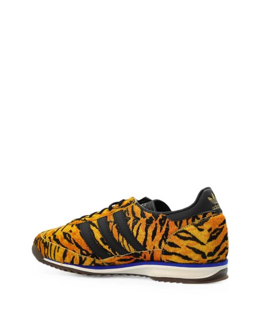 Adidas Orange Tiger-Print Sneakers