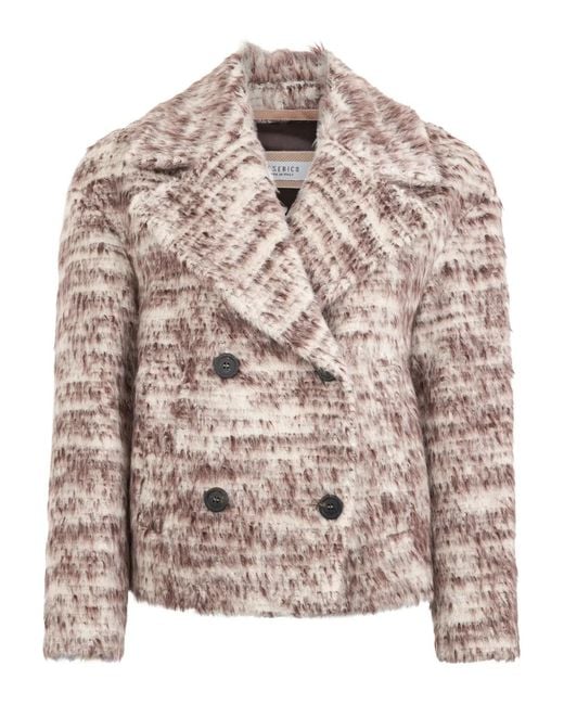 Peserico Pink Structured Double-Breasted Blazer
