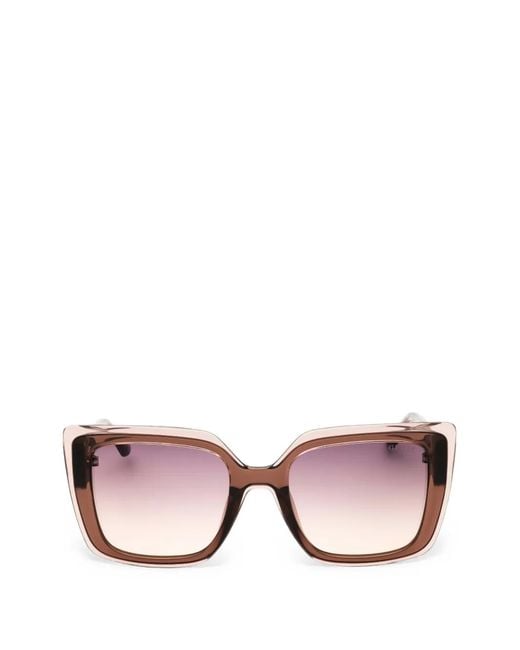 GUESS EYEWEAR Pink Oversized Square-Frame Sunglasses