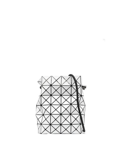 Issey Miyake White Geometric-Panelled Wring Bucket Bag