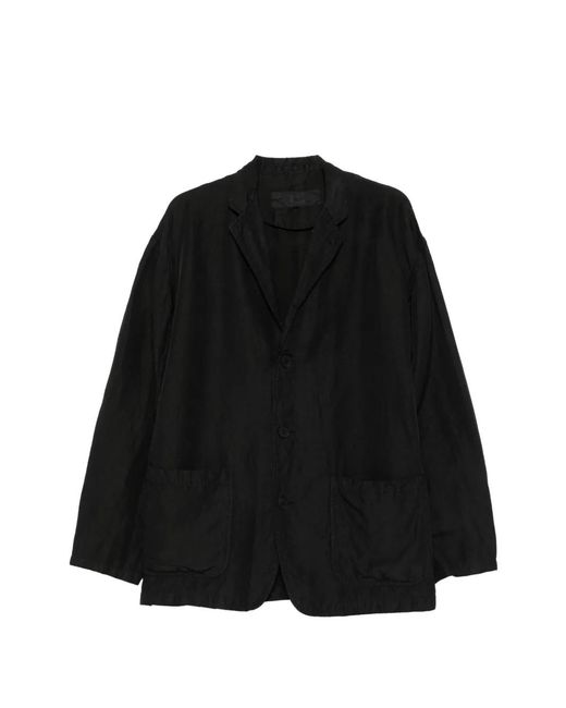 Comme des Garçons Black Patch-Pocket Button-Up Blazer for men