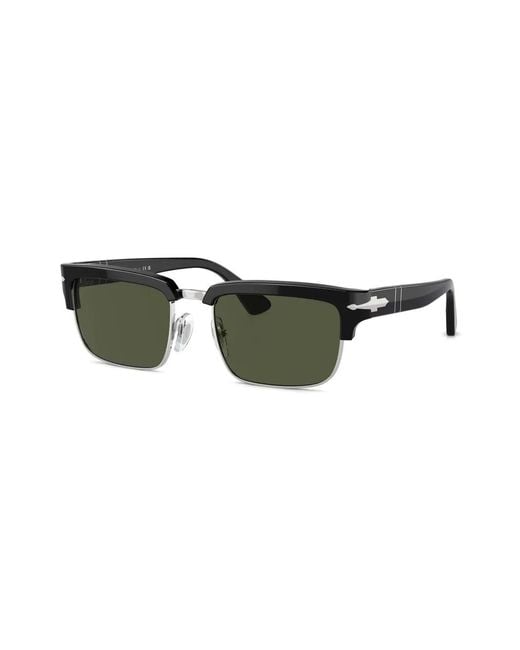 Persol Green Rectangle-Frame Sunglasses