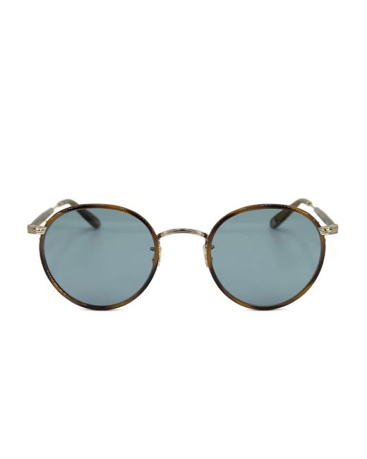 Garrett Leight Brown Round-Frame Sunglasses
