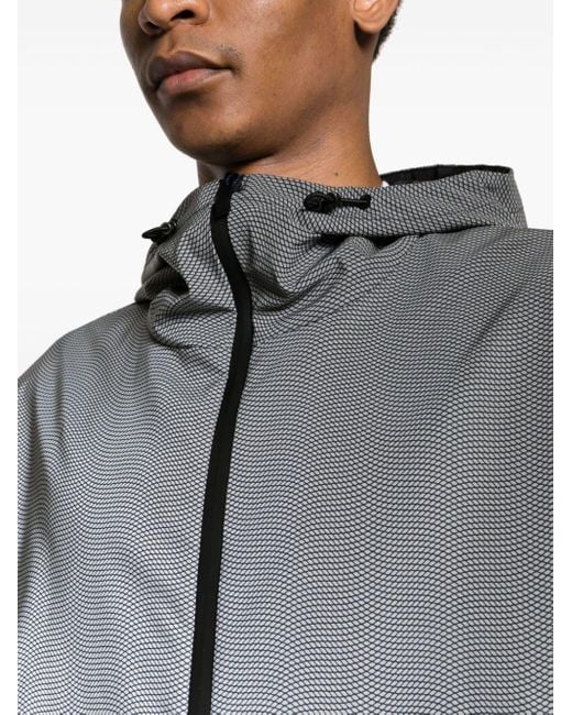 Moncler Gray Sautron Reflective Hooded Jacket for men