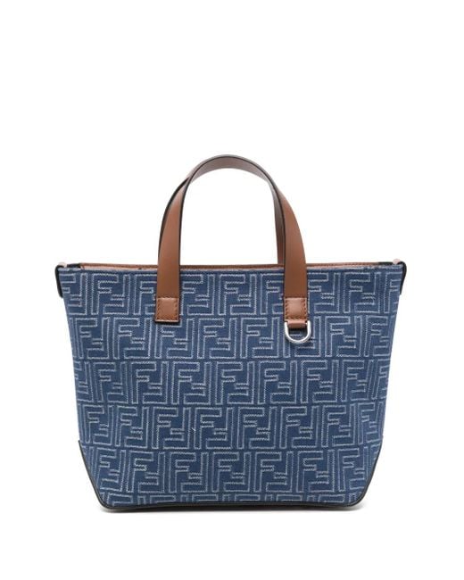 Fendi Kleine FF Tote Bag in Blue für Herren