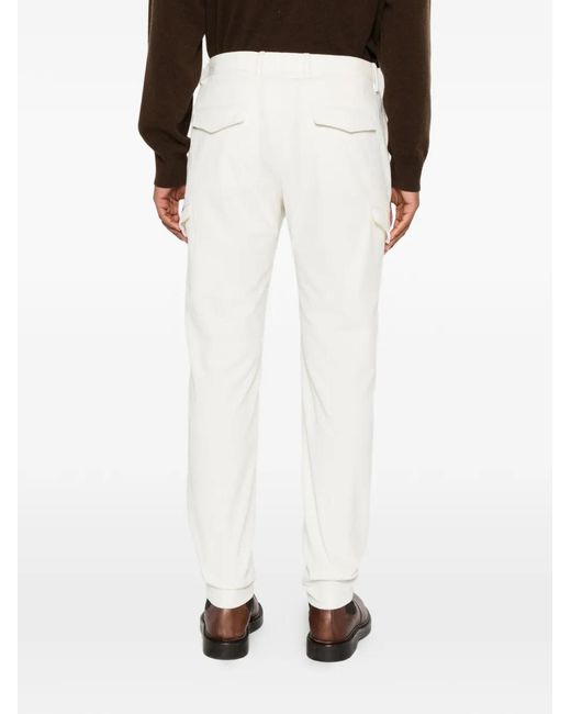 Tagliatore White Pantalon En Velours Côtelé for men