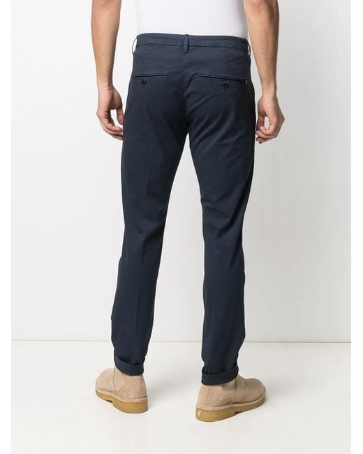 Dondup Blue Straight-Leg Chinos for men