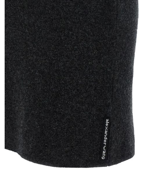 Alexander Wang Black Short-sleeve mini dress