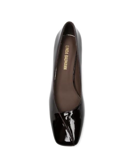 Linda Baumann Black Square-Toe Pumps