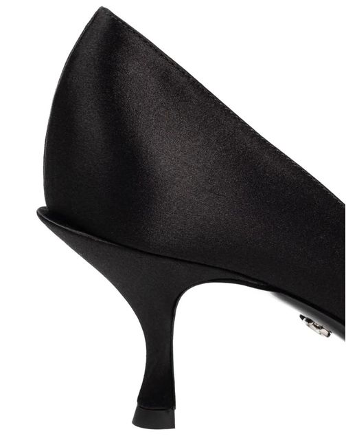 Dolce & Gabbana Black Crystal-Embellished Bow-Detail Pumps