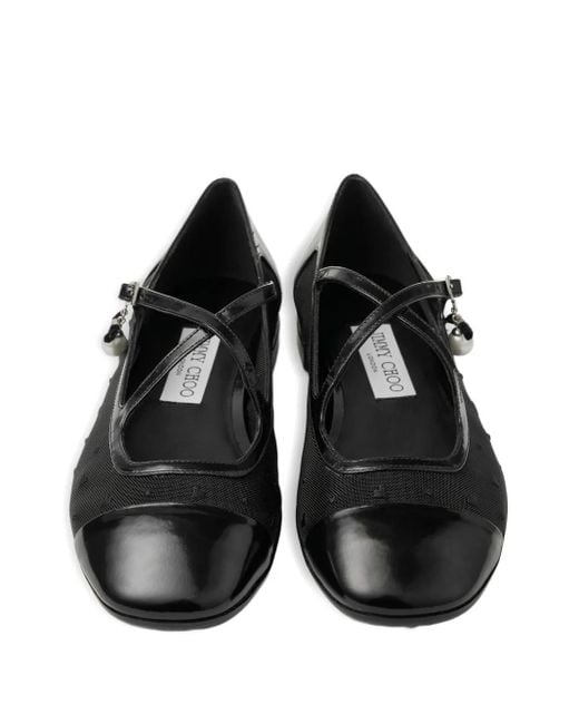 Ballerine Eleri Con Design A Incrocio di Jimmy Choo in Black