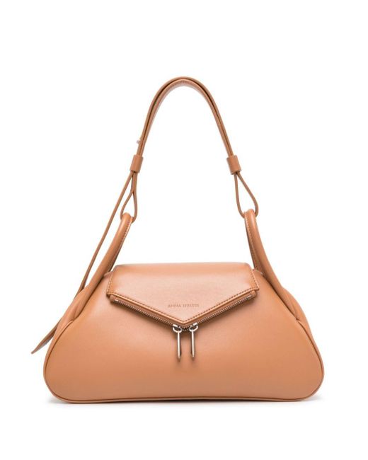 AMINA MUADDI Pink Gemini Leather Shoulder Bag