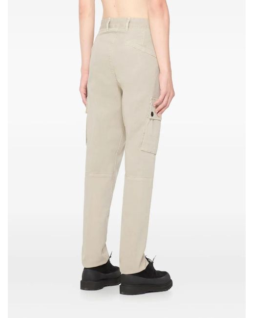 Stone Island Natural Twill Tapered Trousers for men
