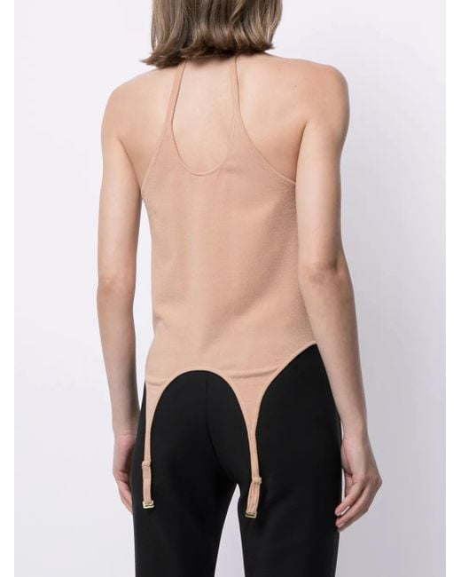 Dion Lee White Teardrop Hoisery Tank Top