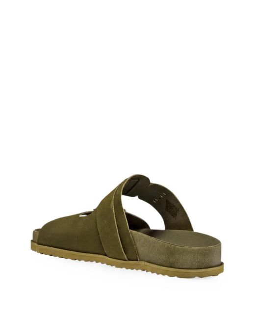 Geox Green Parnaiba Buckled Leather Sandals for men