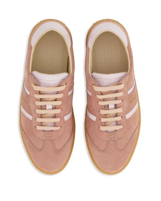 ★FERRAGAMO★DENNIS スニーカー カーフレザー ホワイト/ピンク Ferragamo Dennis Panelled Leather Sneakers | Pink | FARFETCH