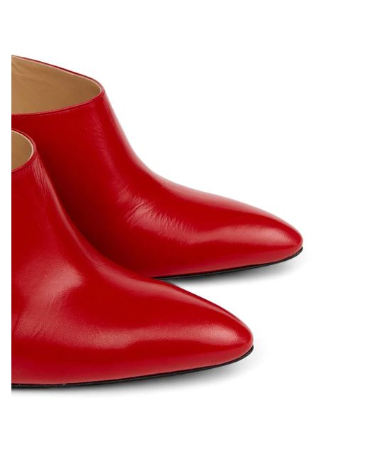 Maison Margiela Red Heel-Less Mules